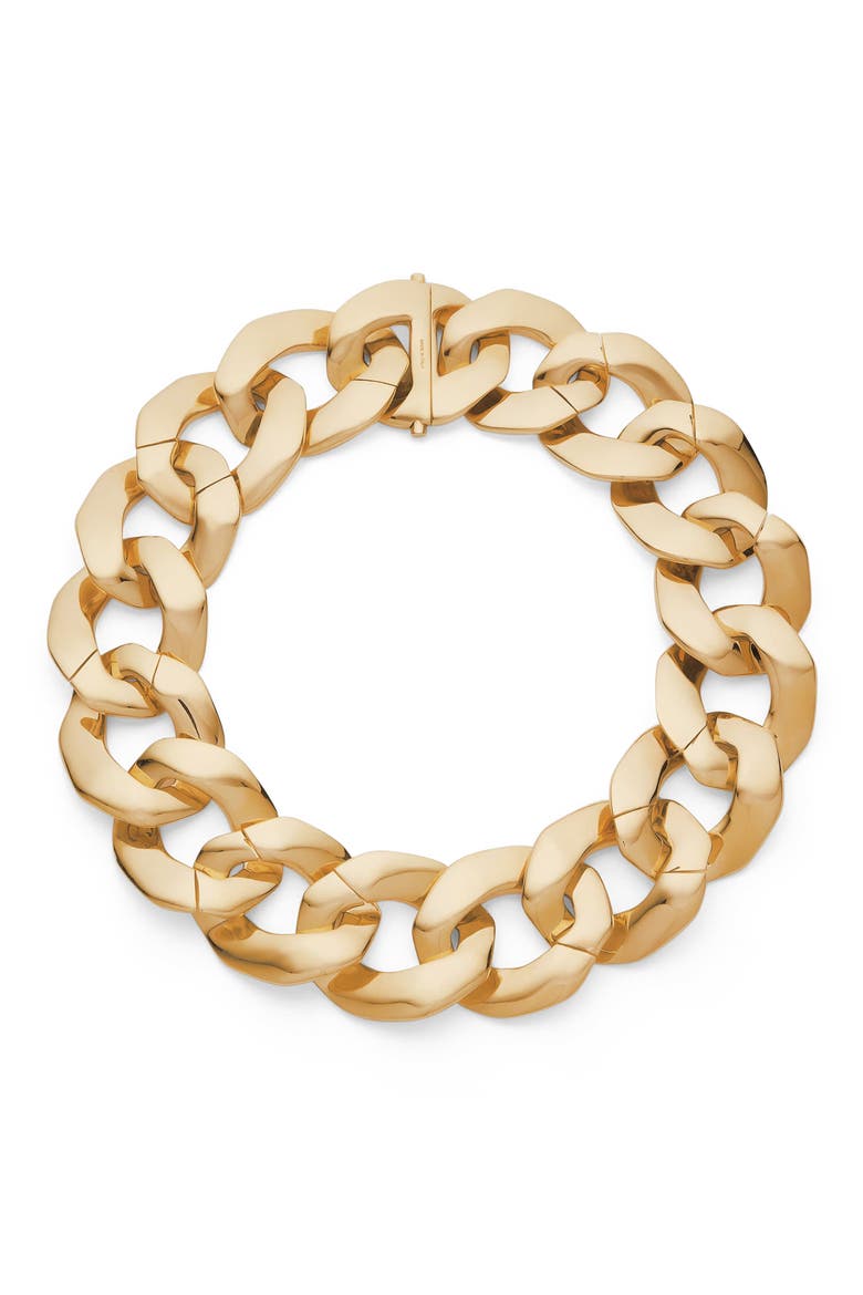 Large Link Collar Necklace, Alternate, color, GOLDEN YELLOW
