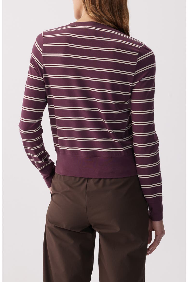 Dynamic Striped Long Sleeve Performance T-Shirt, Alternate, color, MULBERRY DYNAMIC STRIPE