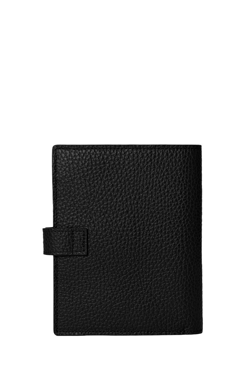 HYER GOODS Upcycled Italian Leather Passport Wallet, Alternate, color, Black