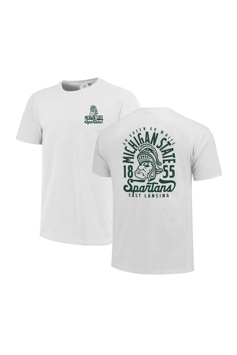 Youth White Michigan State Spartans Comfort Colors Mascot Overlay T-Shirt, Main, color, White
