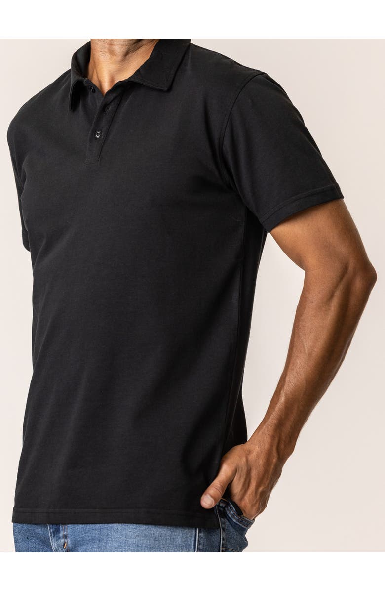 Vottera Men's Organic Cotton Polo Shirts, Alternate, color, Black