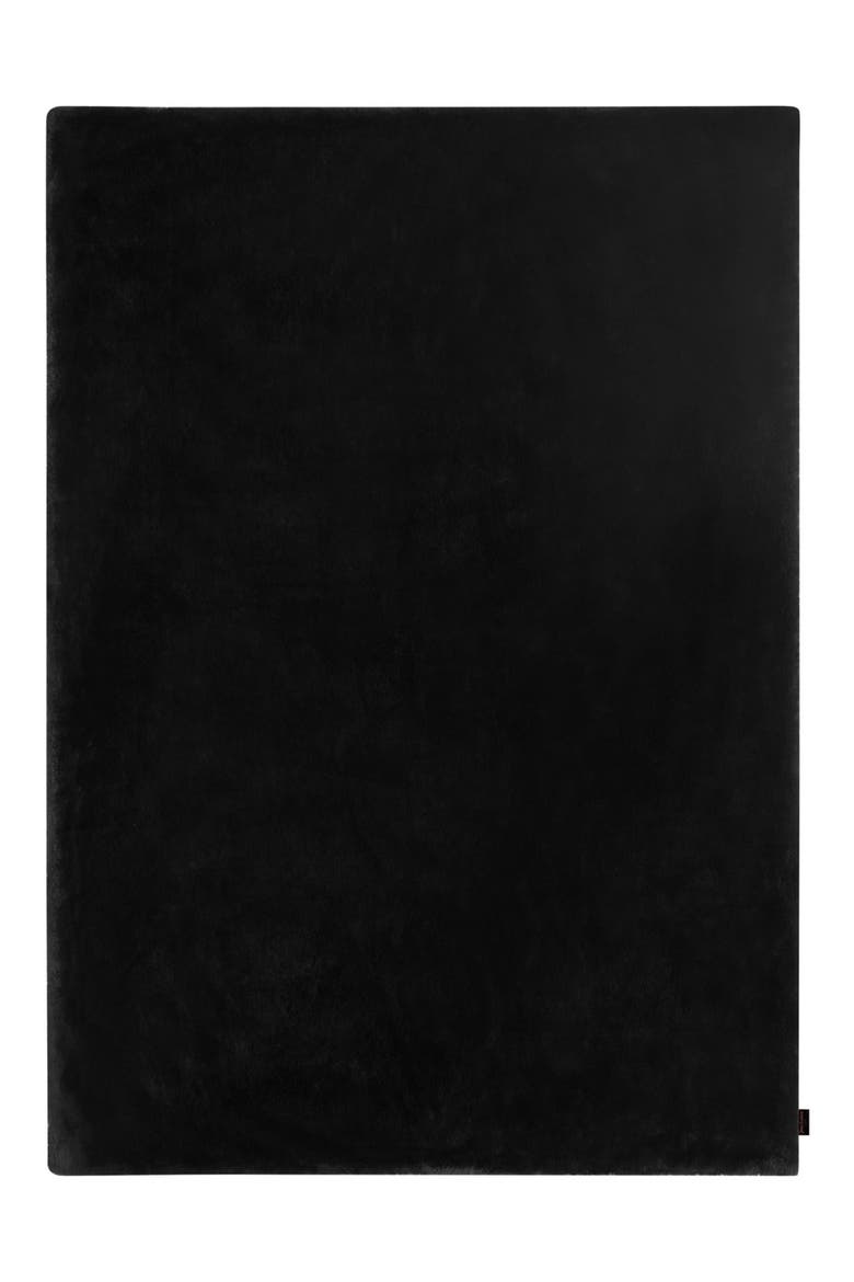 Plush Throw Blanket, Alternate, color, BLACK