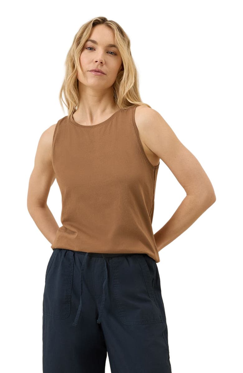 Pact Organic Cotton Softspun High Neck Tank, Alternate, color, Brown Sugar