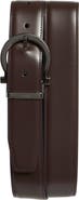 FERRAGAMO Gancio Reversible Leather Belt