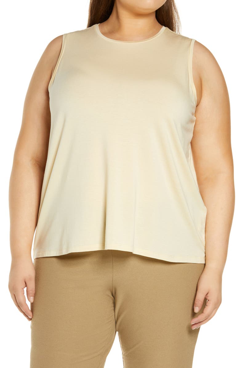 Eileen Fisher Crewneck Jersey Tank, Main, color,