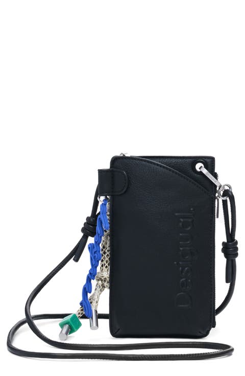 Faux Leather Crossbody Wallet