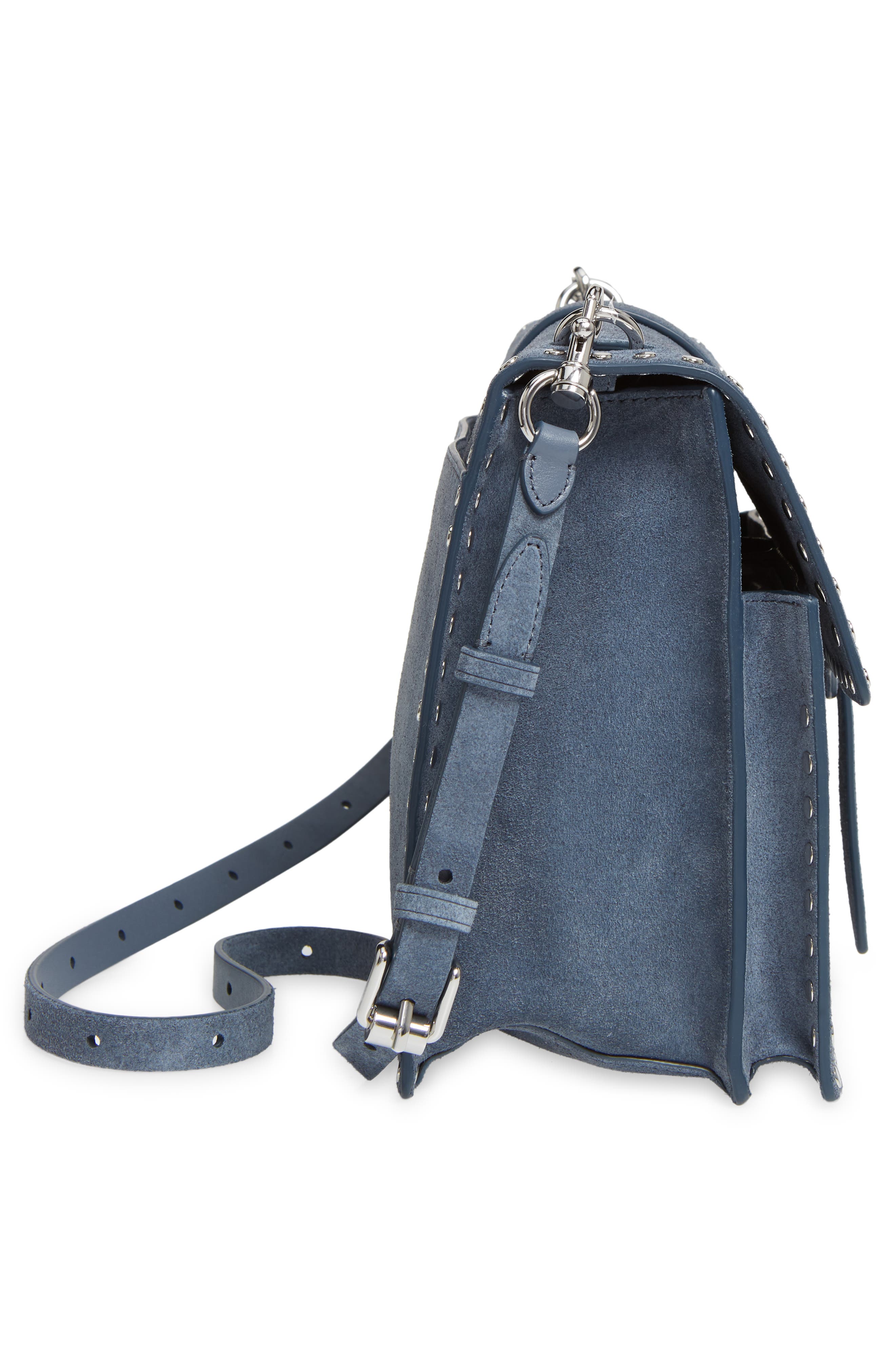 Studded Leather Shoulder Bag, Alternate, color, LUNA