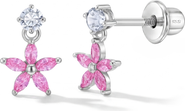 In Season Jewelry Dazzling Dangle Flower Girl Earrings