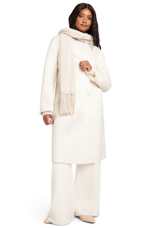 Splendid X @cellajaneblog Double Breasted Wool Blend Coat In White