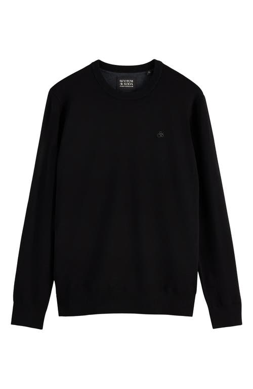 Scotch & Soda Core Crewneck Pullover In Black