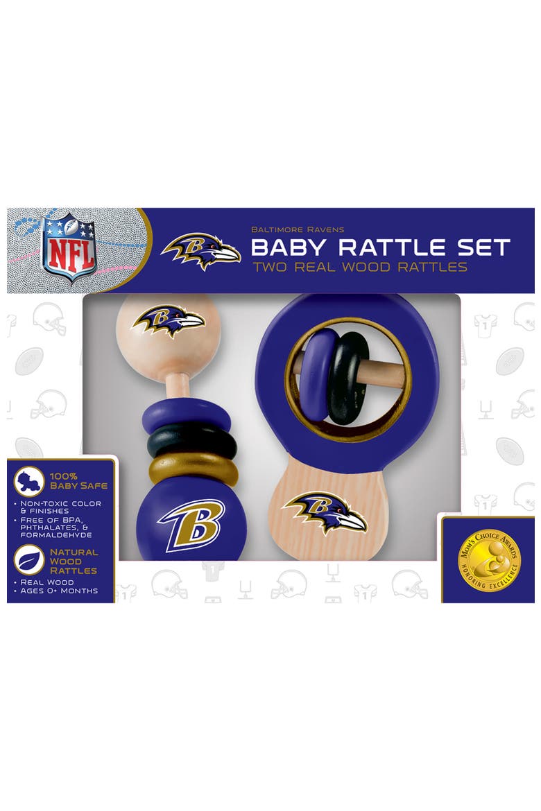 Baltimore Ravens Baby Rattles 2-Pack, Alternate, color, Multicolor