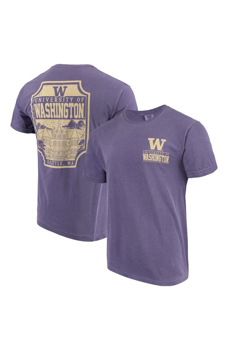 IMAGE ONE Men's Purple Washington Huskies Comfort Colors Campus Icon T-Shirt, Alternate, color, 