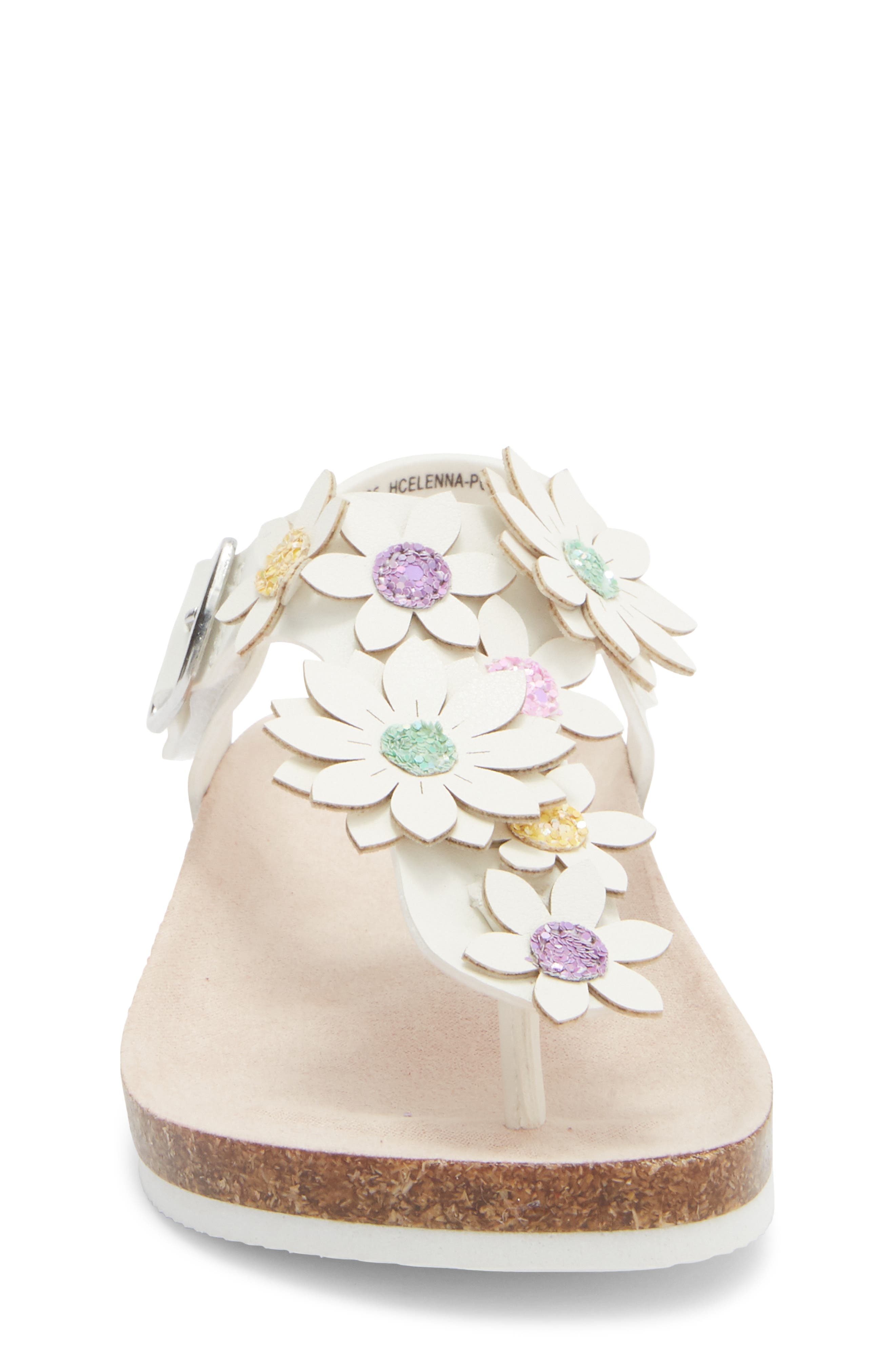 Harper Canyon Kids' Elenna T-Strap Sandal, Alternate, color, White Multi