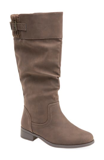 Kensie Monica Wide Calf Tall Boot In Dark Espresso