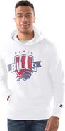 STARTER Men's Starter White Buffalo Bills Vintage Pullover Hoodie