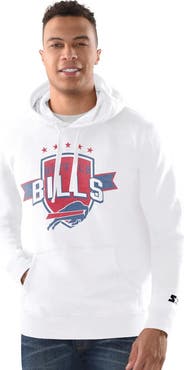 STARTER Men's Starter White Buffalo Bills Vintage Pullover Hoodie