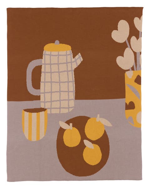 Breakfast Knit Throw Blanket