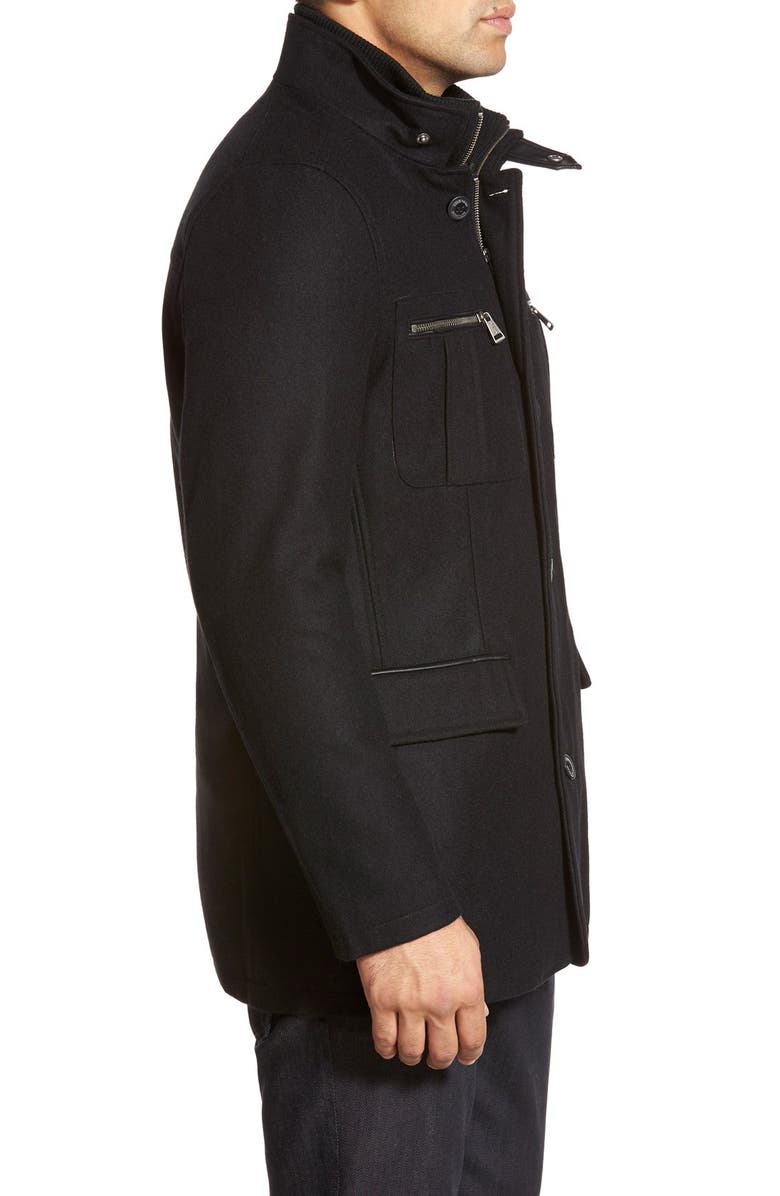 Cole Haan Wool Blend Jacket, Alternate, color, Black