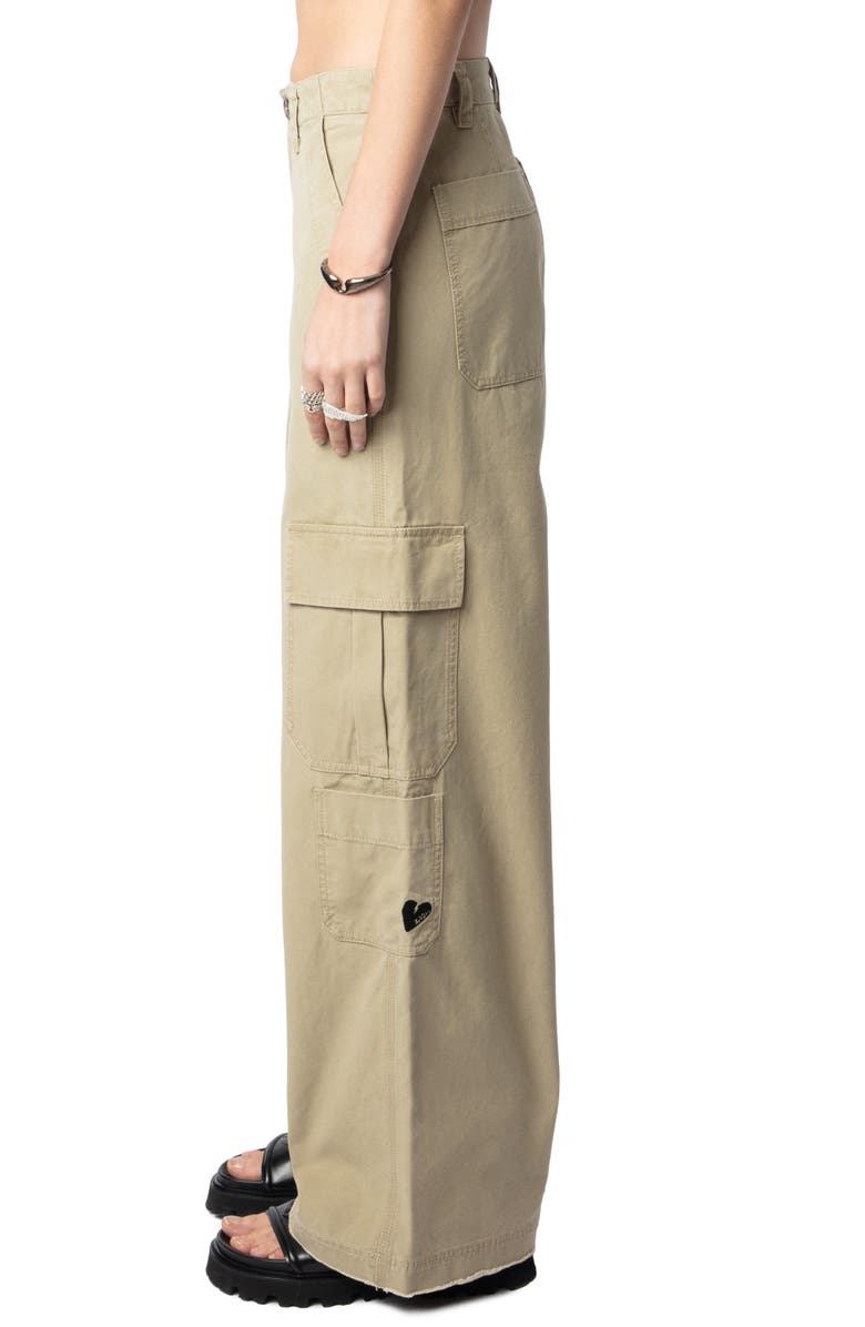 Zadig & Voltaire Parky Cotton Cargo Pants, Alternate, color, 