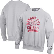 Champion Men's Champion Heather Gray Kansas City Chiefs Reverse Weave Fleece Pullover Sweatshirt