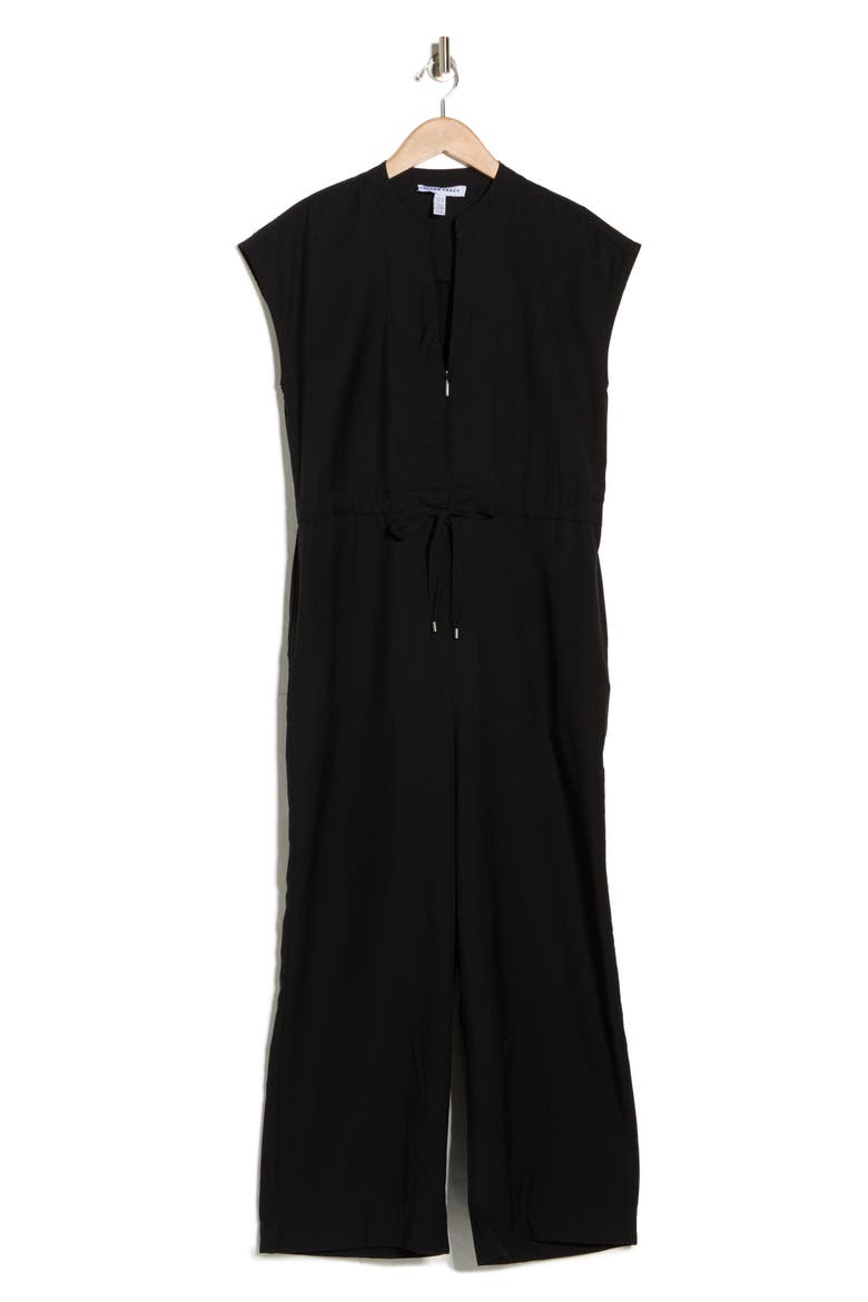 Crinkle Jumpsuit, Alternate, color, BLACK
