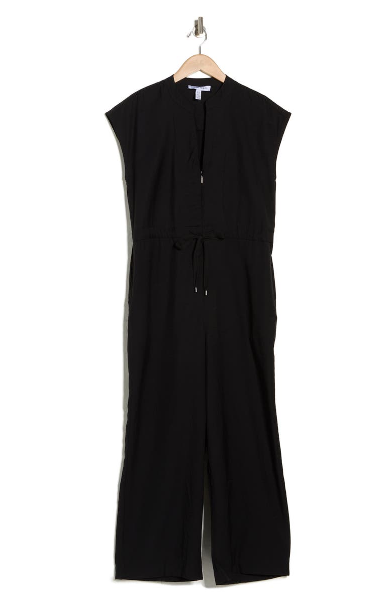 Ellen Tracy Crinkle Jumpsuit, Main, color, Black