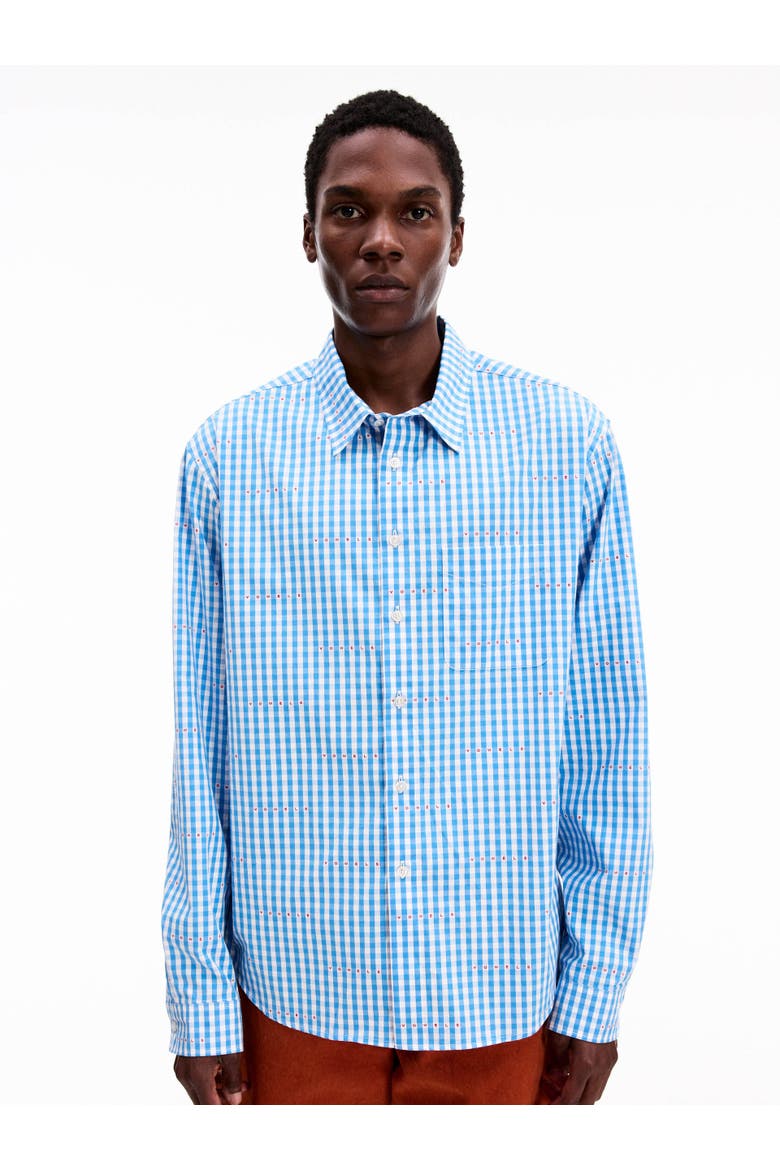 Micro Plaid Shirt, Alternate, color, Blue