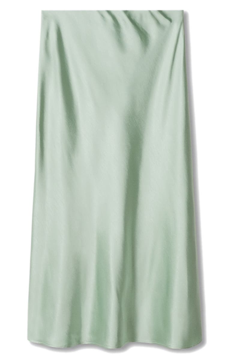 MANGO Satin Midi Skirt, Alternate, color,