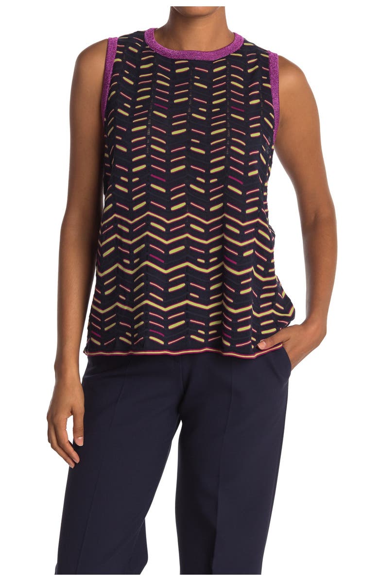 M Missoni Chevron Print Tank Top, Main, color, 