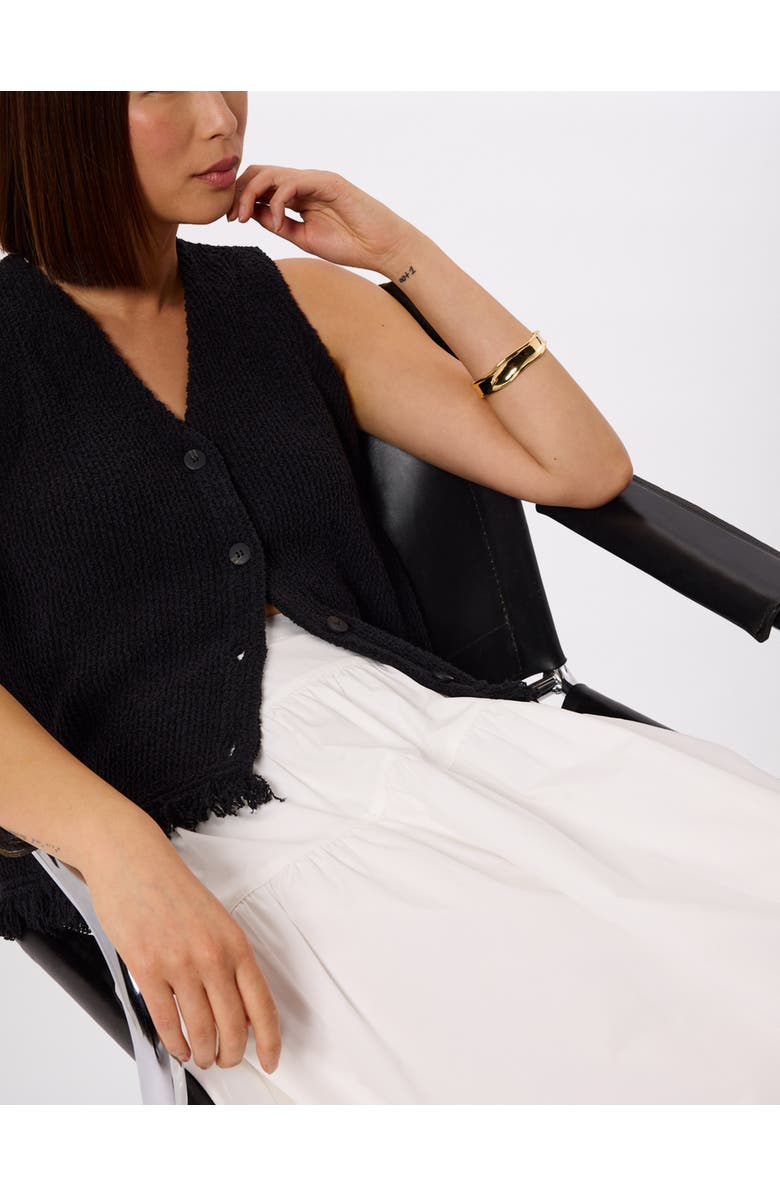 Whistles Tier Hem Cotton Skirt, Alternate, color, White