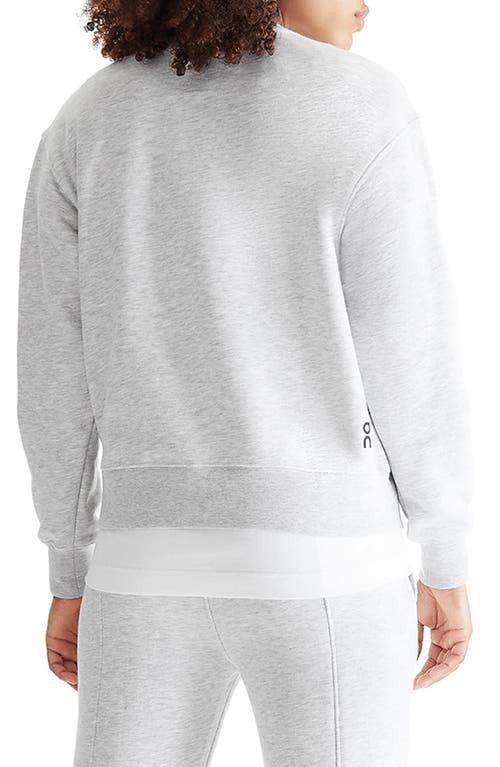 On Club Crewneck Cott Blend Sweatshirt In Gray