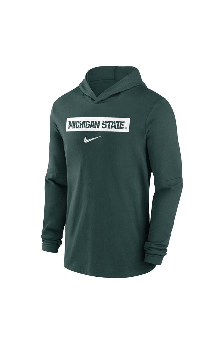 Nike Men's Nike Green Michigan State Spartans 2024 Sideline Hoodie Performance Long Sleeve T-Shirt, Alternate, color, Green