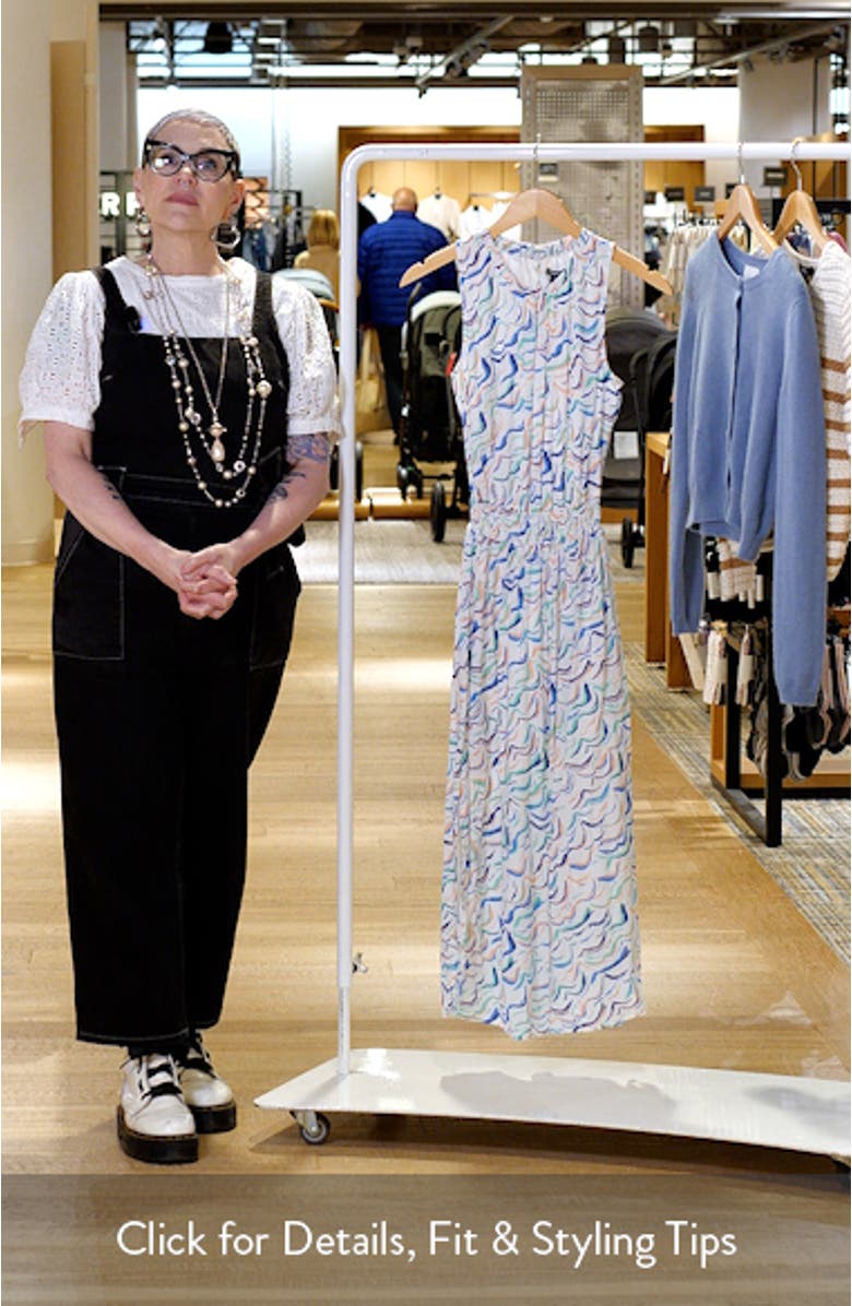 Wavy Stripes Sleeveless Maxi Dress, sales video thumbnail