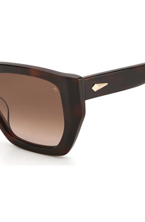Rag & Bone 54mm Rectangular Sunglasses In Havana