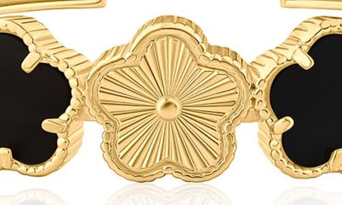 Jardin 3 Clover Flexible Cuff Bracelet In Multi
