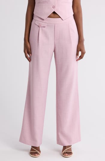 Gemma + Jane Pull-on Wide Leg Pants In Pink