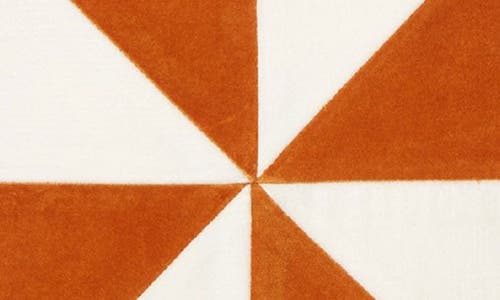 Roselli Trading Company Pinwheel Accent Pillow In Gold/ivory