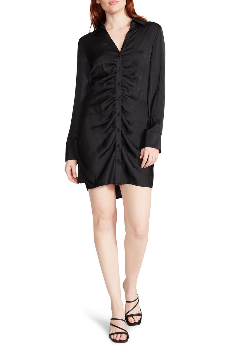 Steve Madden BB Dakota by Steve Madden Let's Disco Long Sleeve Mini Shirtdress, Main, color, 