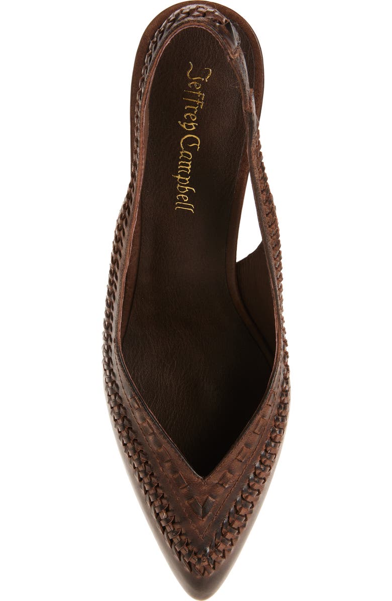 Jeffrey Campbell Madre Slingback Pointed Toe Pump, Alternate, color, Brown Ruboff