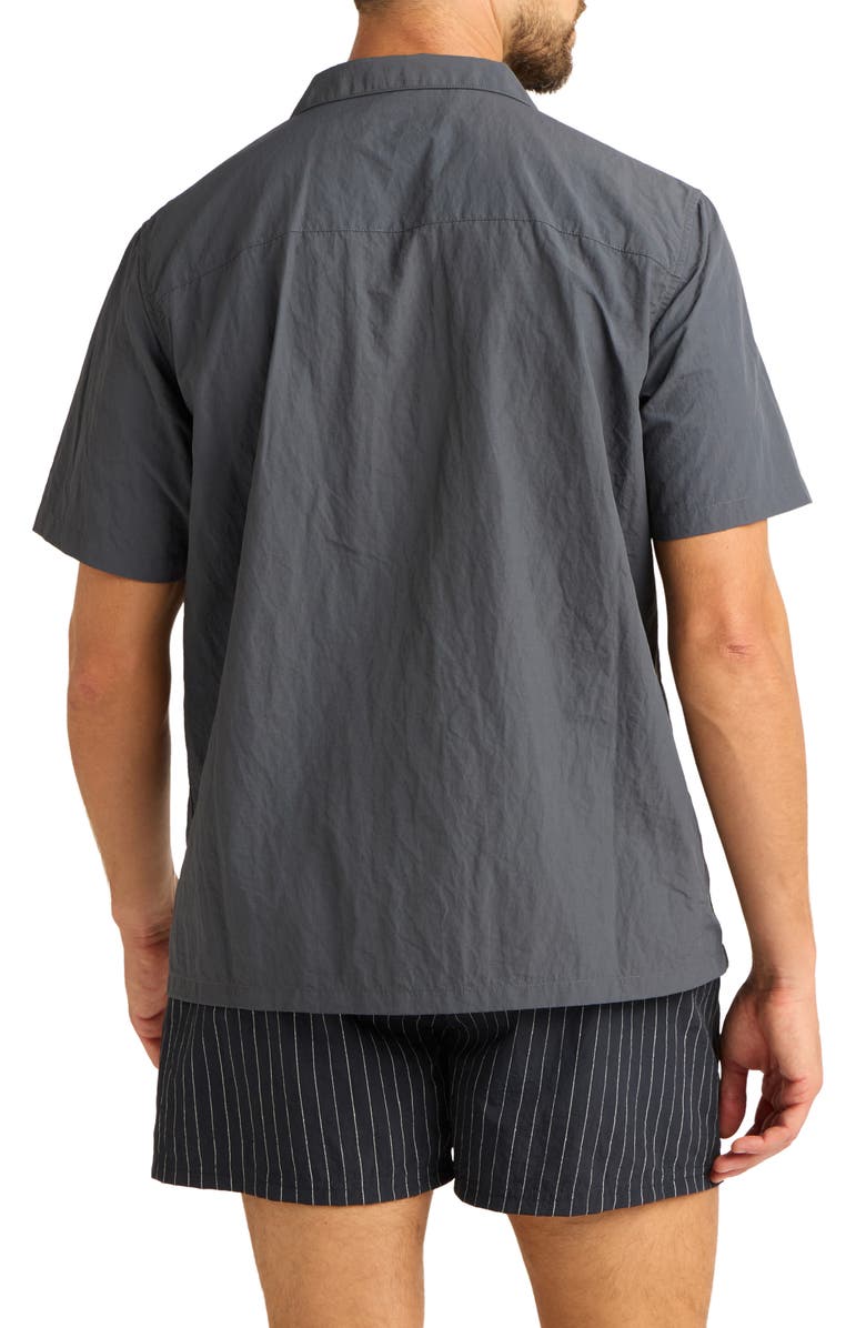 AUTO-REPLY<sup>™</sup> Alex Nylon Camp Shirt, Alternate, color, Granite