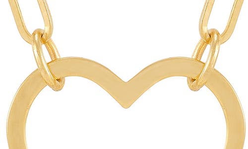 Frankie & Zoe Open Heart Pendant Necklace In Gold