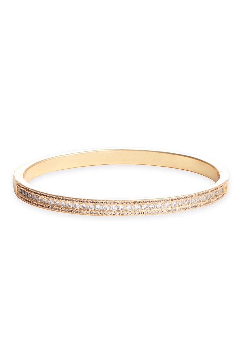 Hollywood Hinge Bangle, Main, color, GOLD