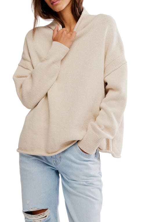 Free People Torres Turtleneck Sweater In Gray