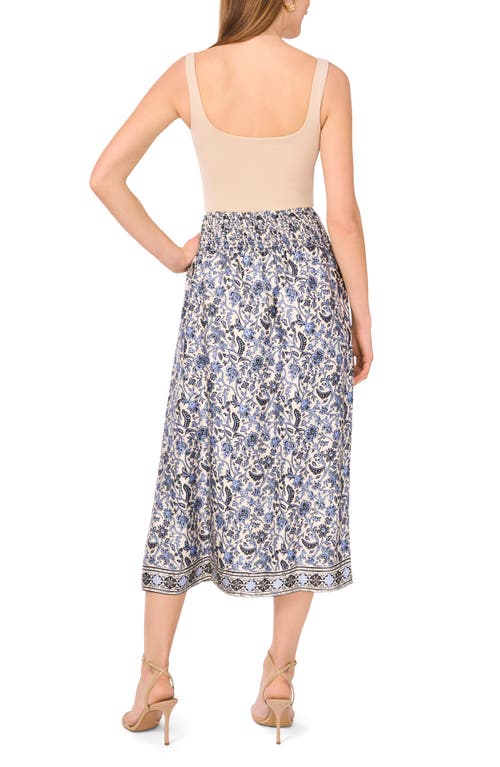 Two By Vince Camuto Smocked Waist Skirt In Blue