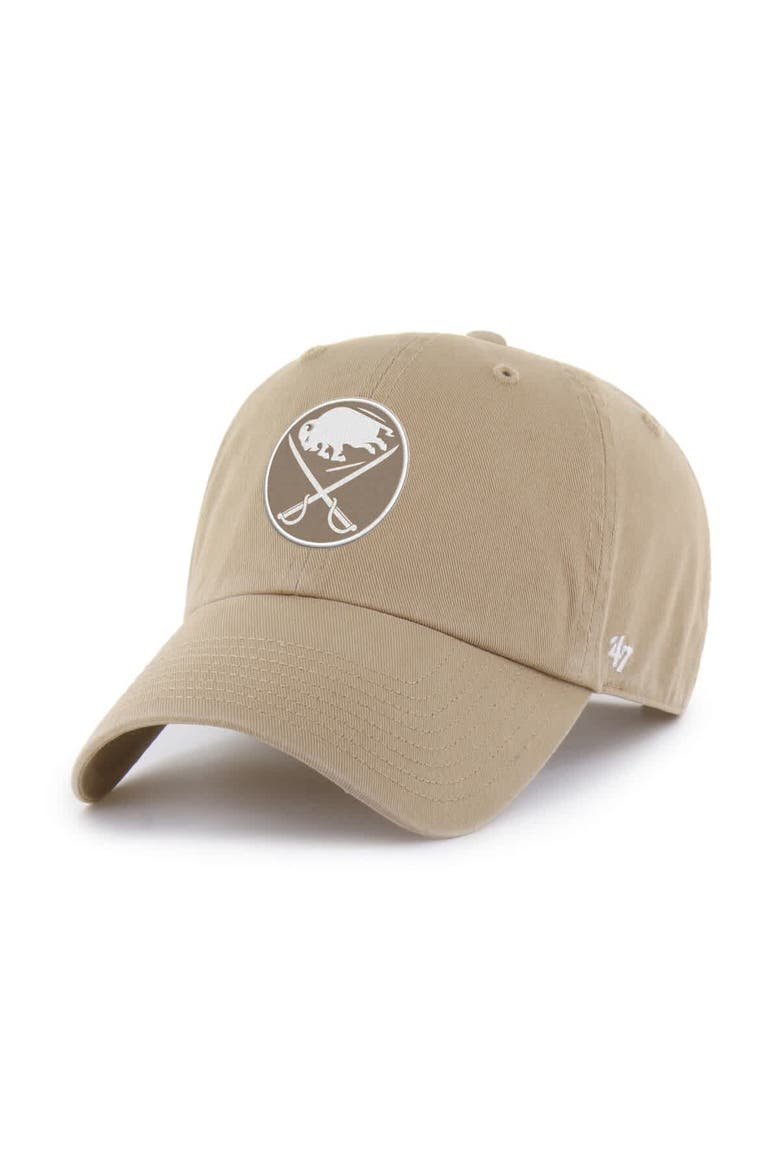 Men's '47  Khaki Buffalo Sabres Logo Clean Up Adjustable Hat, Main, color, Khaki
