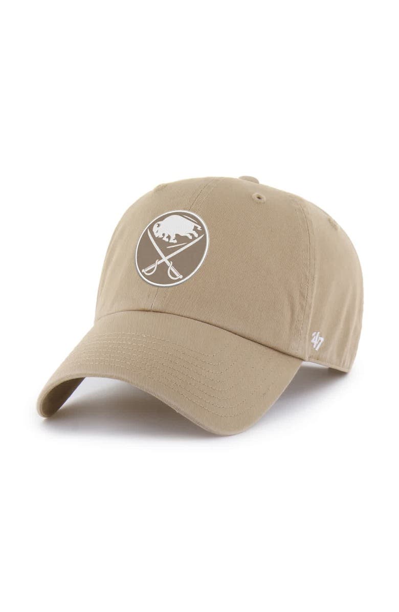 '47 Men's '47 Khaki Buffalo Sabres Logo Clean Up Adjustable Hat, Main, color, Khaki