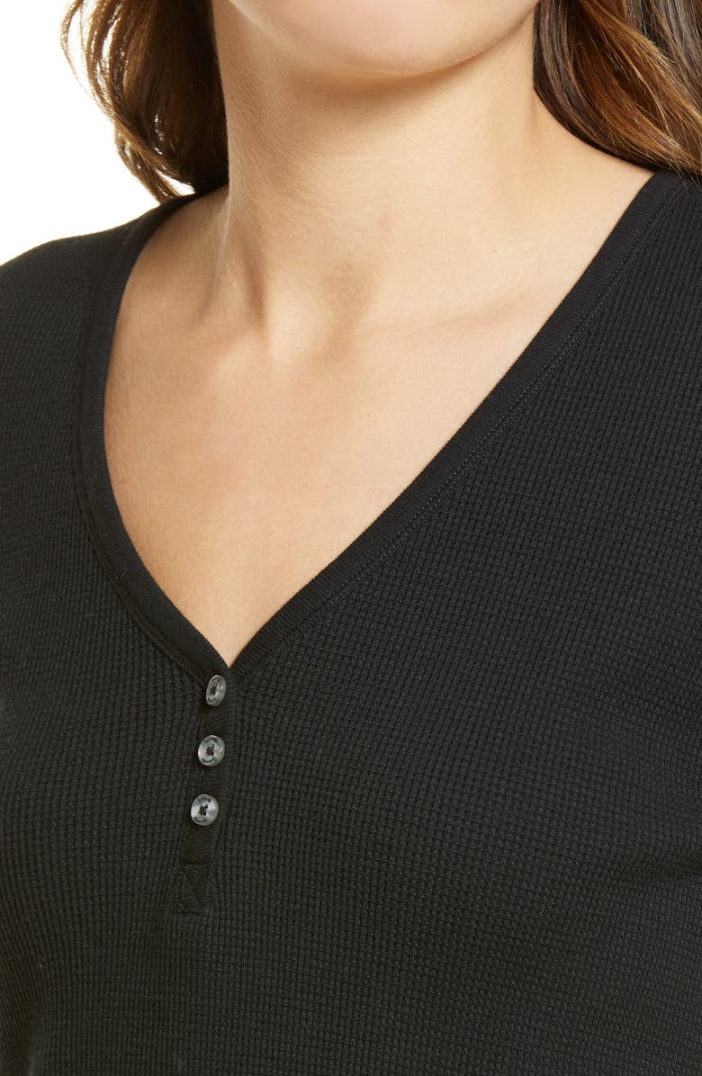 Splendid Waffle Knit Henley Top, Alternate, color,