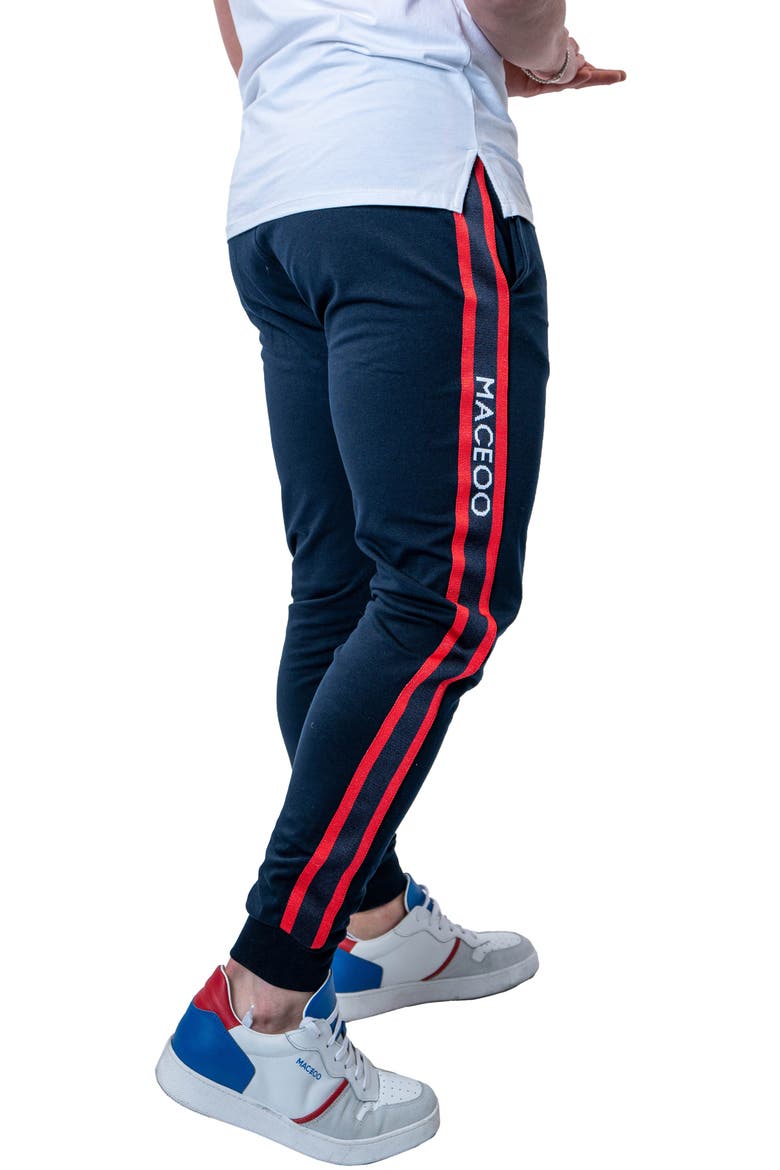 Leo Logo Stripe Joggers, Alternate, color, BLUE