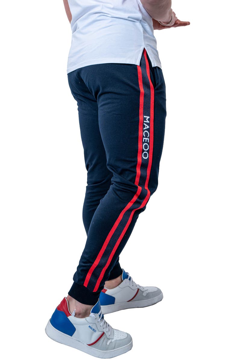 Maceoo Leo Logo Stripe Joggers, Alternate, color, Blue