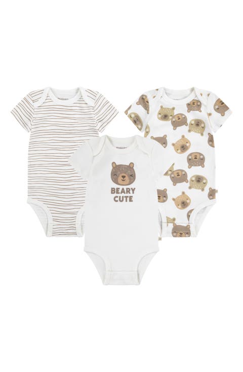 Assorted 3-Pack Organic Cotton Bodysuit Set (Baby)